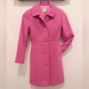 J. Crew Vibrant Pink Wool Coat